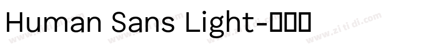 Human Sans Light字体转换